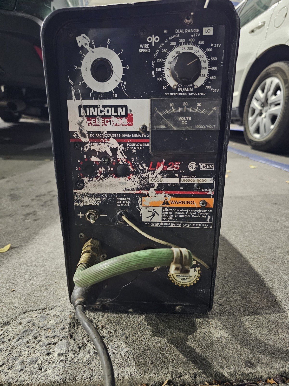 Lincoln Electric LN-25 Portable MIG Wire Feeder Welding Unit w/ Cables