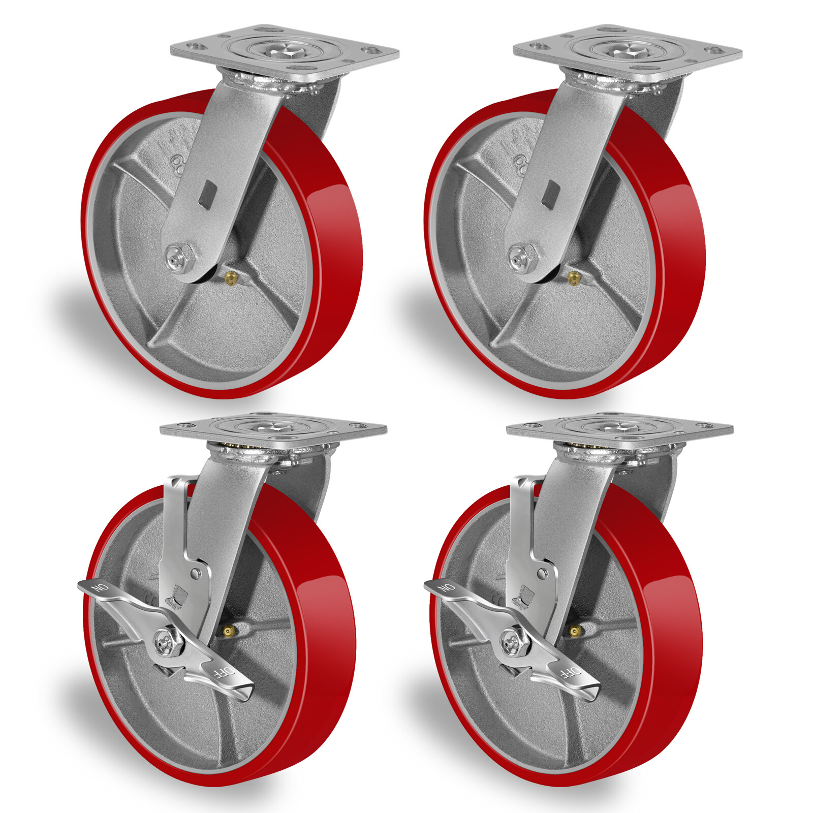8 Inch Caster Wheels Heavy Duty,Capacity 1500-6000LB