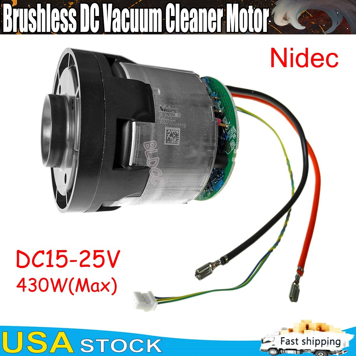 USA Nidec 74000rpm High Speed DC15V-25V 430W Brushless Motor for Vacuum Cleaner
