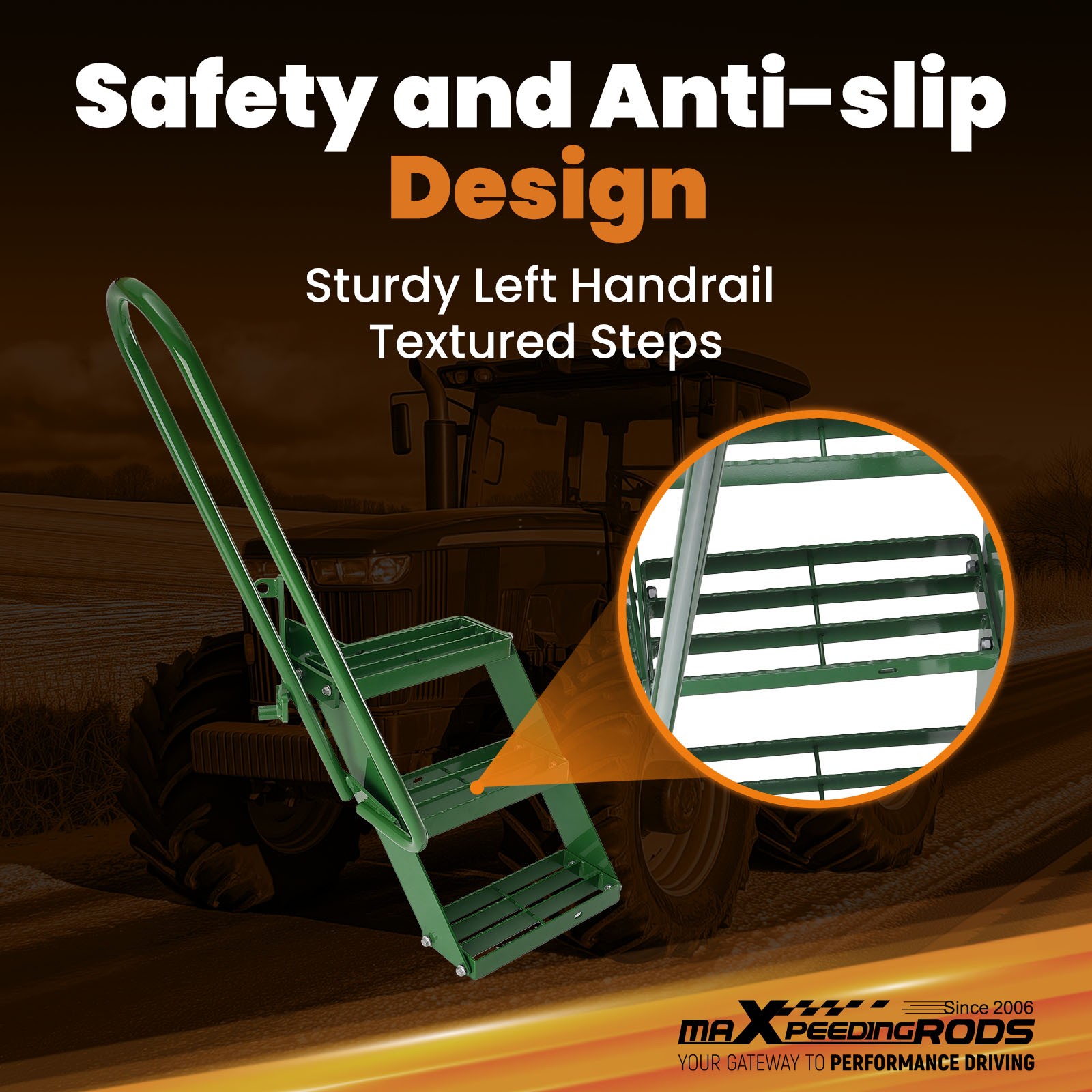 Steel Step Extension Kit Left Hand For John Deere 2WD Tractors 4010 4020
