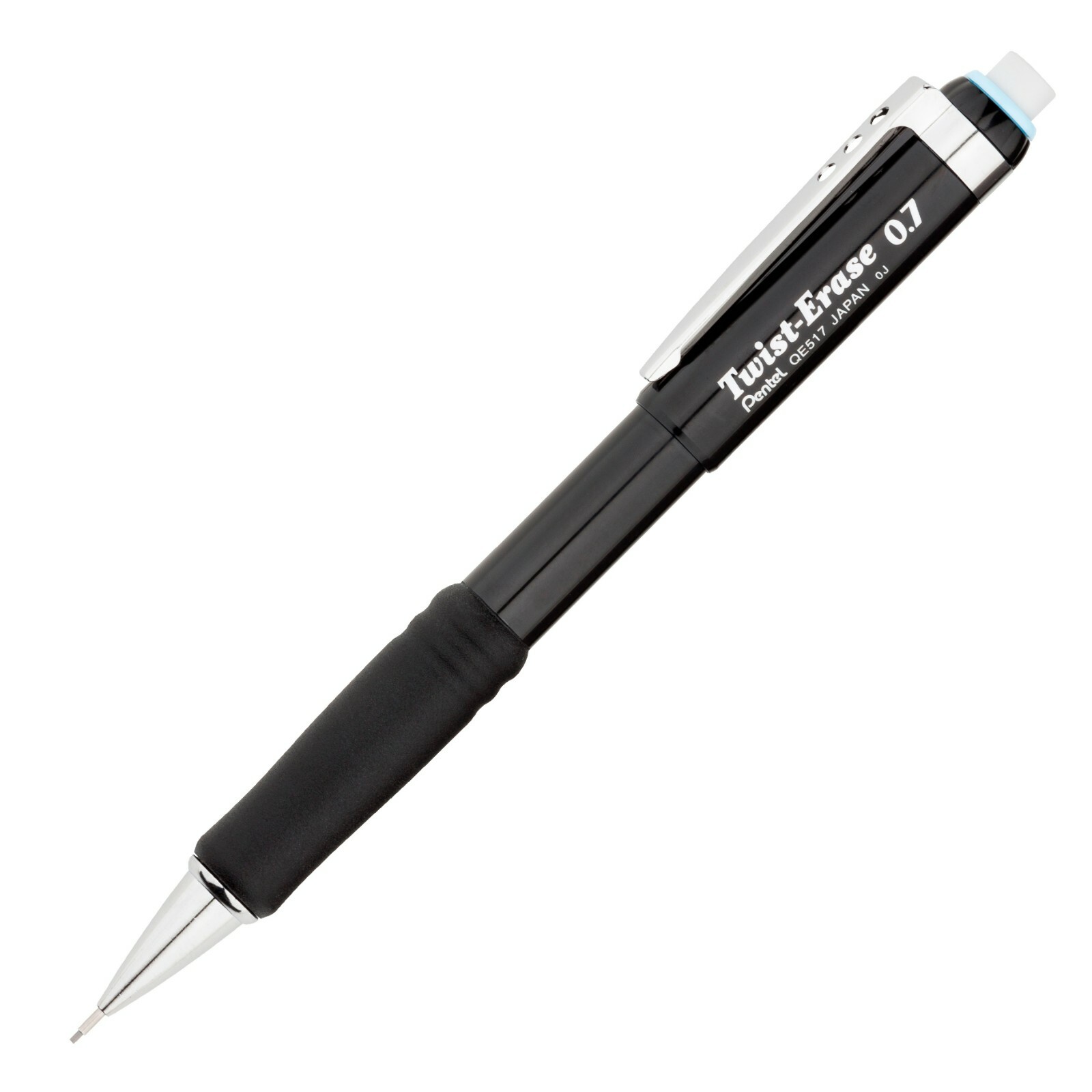 QE517 Pentel Twist-Erase III Mechanical Pencil, 0.7mm, Red or Black Barrel