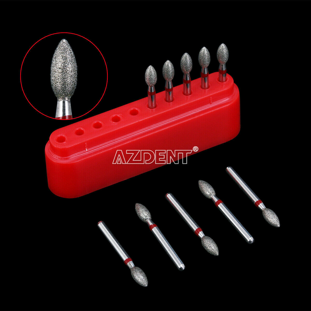 Dental Diamond Burs Football FG 368-023 Egg Shape Coarse Grit High Speed Burr
