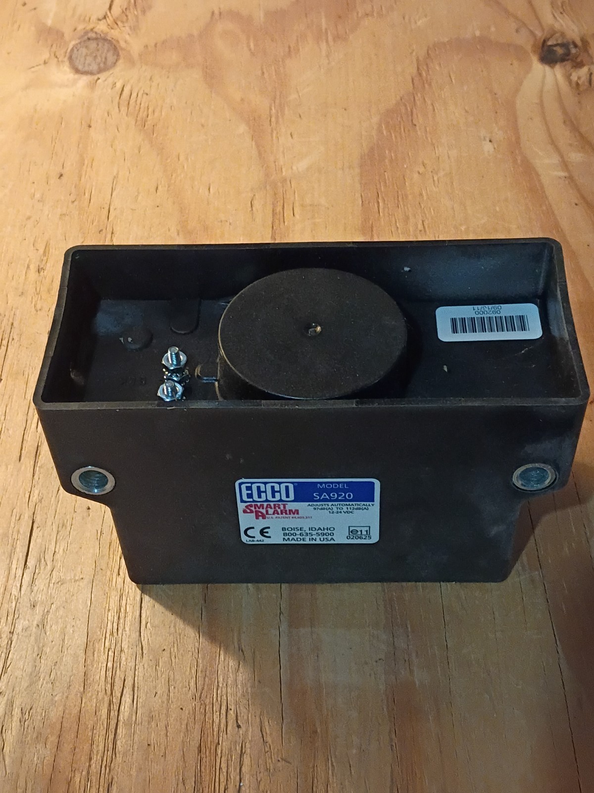 Ecco SA920 Smart Alarm Backup Alarm 12-24 VDC