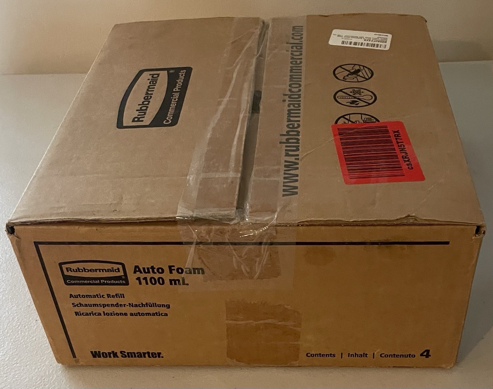 Rubbermaid FG750112 AutoFoam 1100mL Foam Hand Soap Refill 4/Case NEW