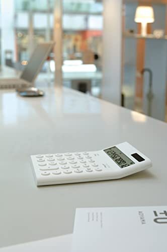 ±0 Plus Minus Zero Calculator Electronic Calculator M (White) ZZD-Q010 (W)
