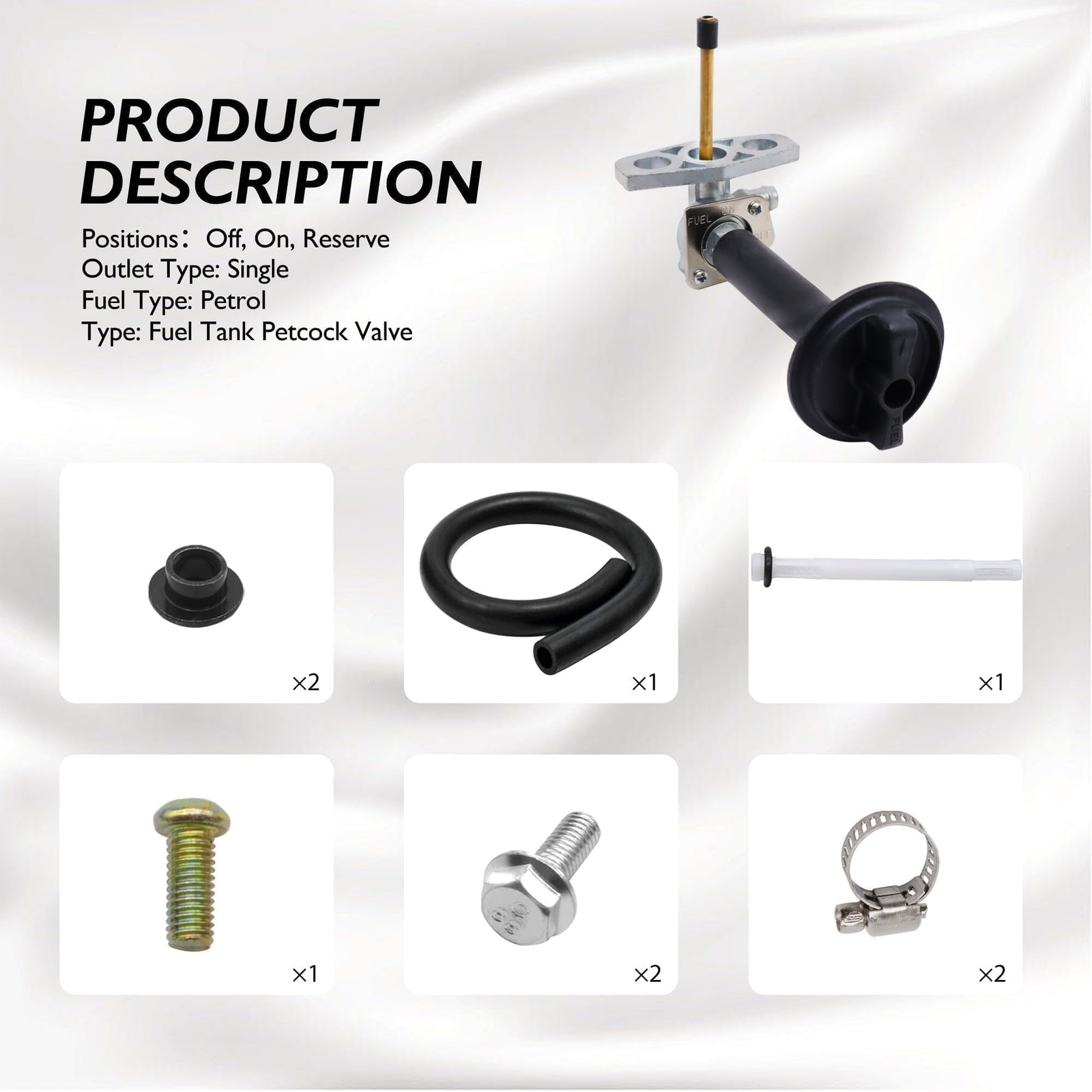 Fuel Cock Petcock with Lever Assy with Honda TRX250 TRX350 TRX400 TRX420 TRX4…