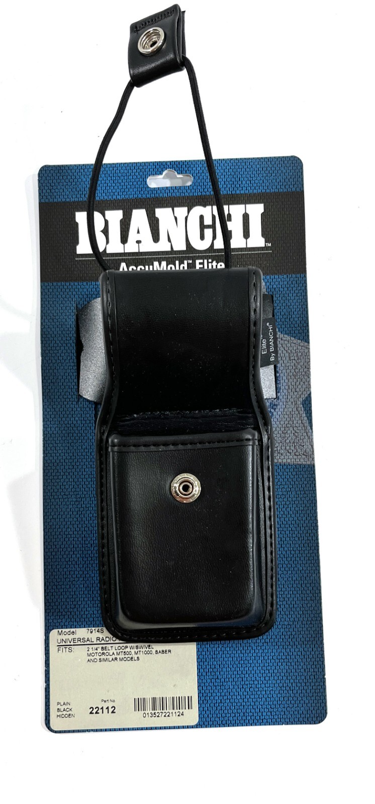 BIANCHI 7914S UNIVERSAL RADIO CARRIER w/ SWIVEL HOLSTER HOLDER PLAIN BLACK 22112