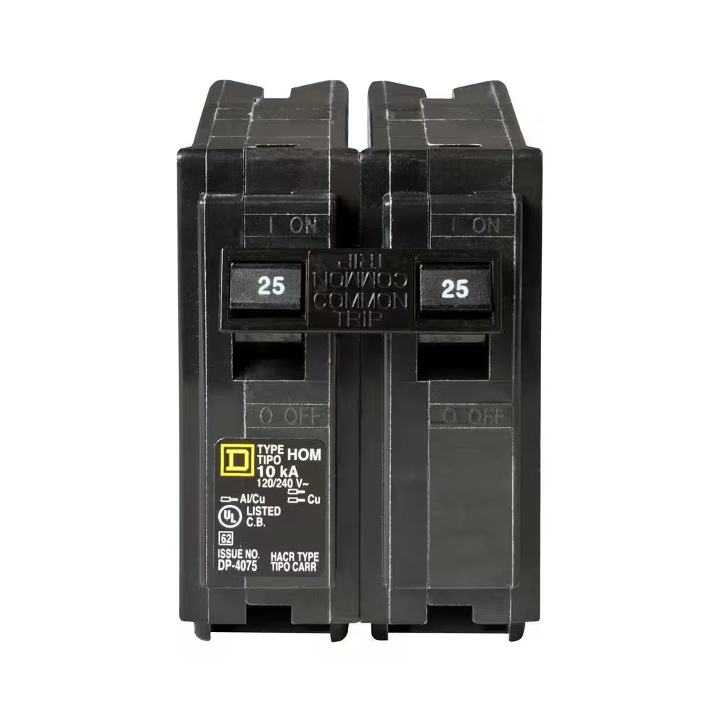 Homeline 25-Amp 2-Pole Circuit Breaker (HOM225CP)
