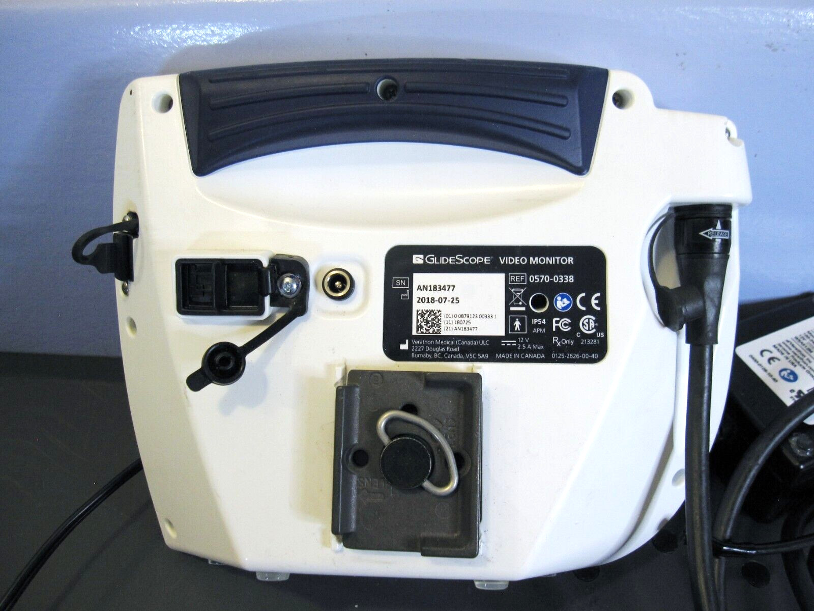 Verathon AVL Titanium GlideScope Video Laryngoscope Monitor w/ 1-2 Baton TESTED