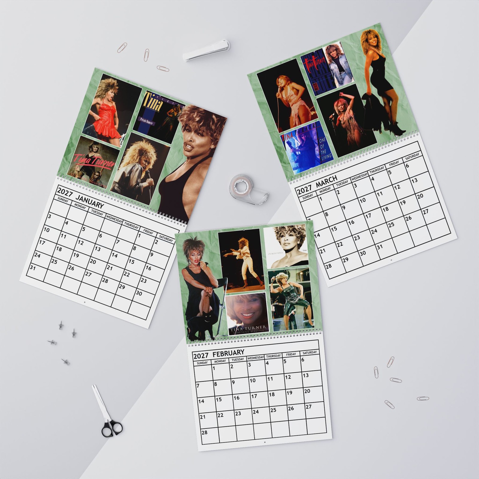 Tina Turner 2027 Wall Calendar – Home Decor, Music Fan Gifts, Monthly