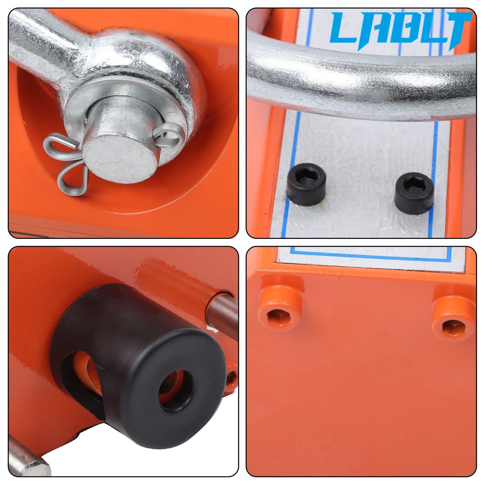 LABLT 2200lbs/1000kg Pulling Capacity, Magnetic Lifter, 2 Safety Factor, Orange