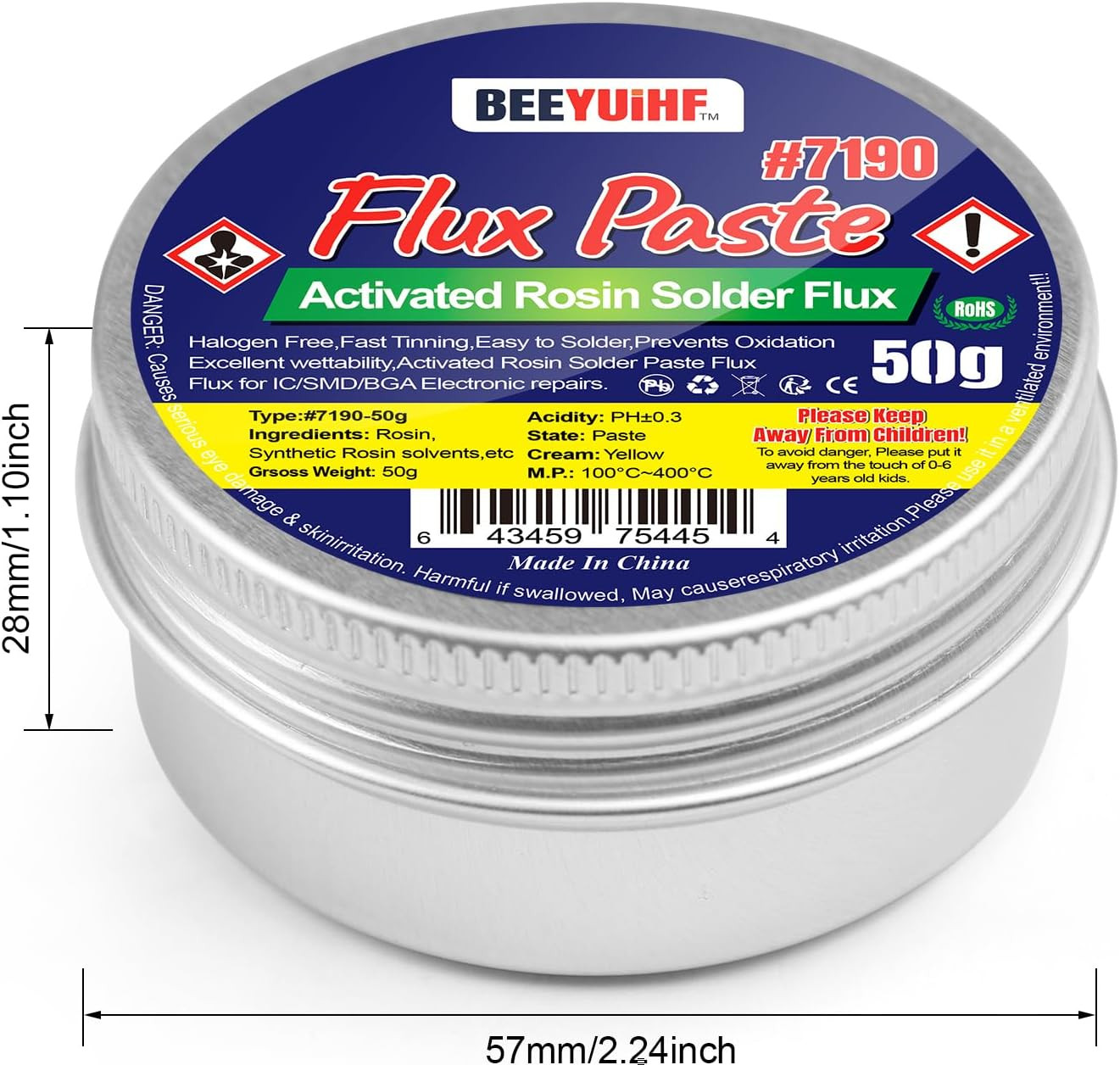 Rosin Solder Flux Paste, Flux for Soldering for SMD BGA LED PCB IC CPU Electroni