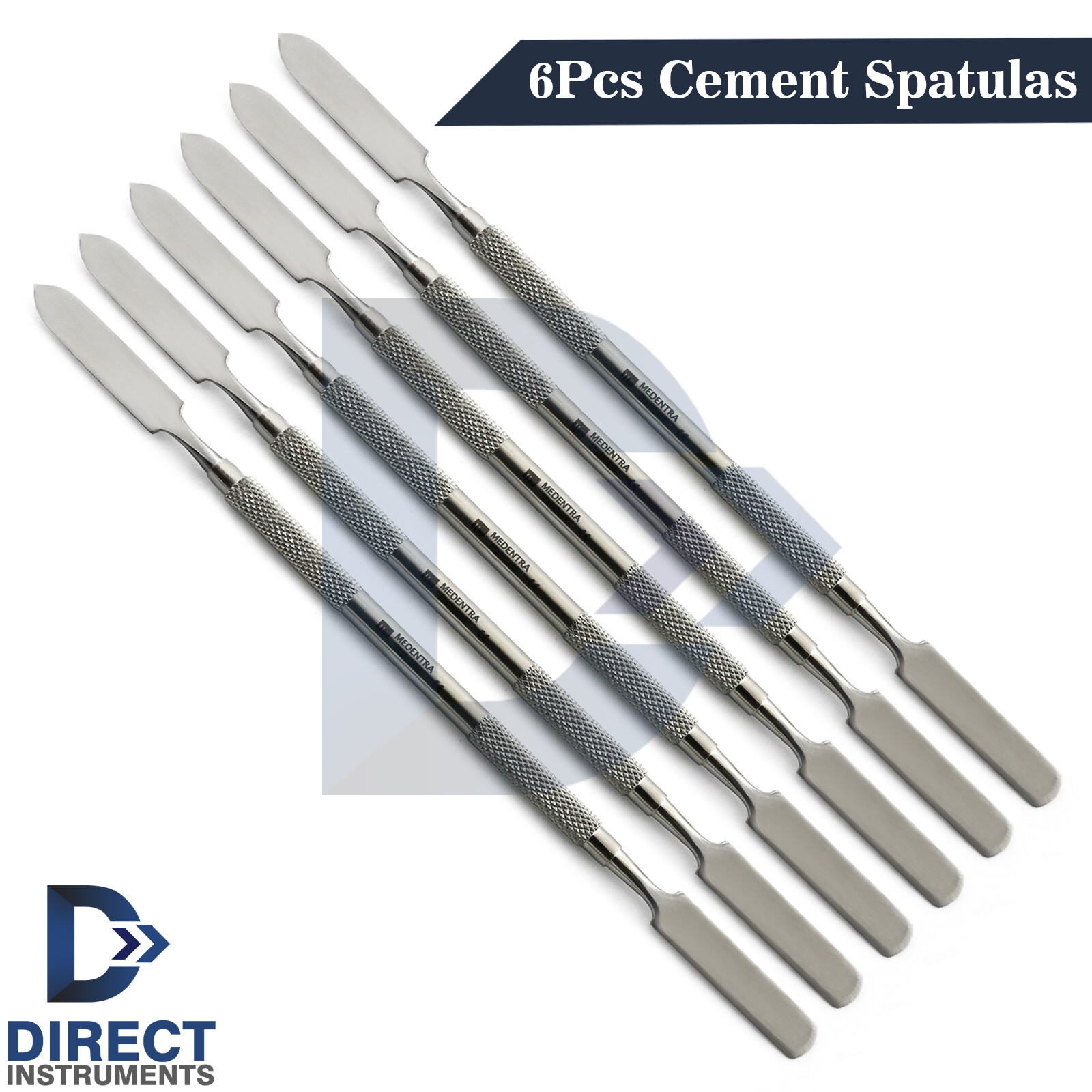 6 Pieces Set Cement Spatula Double Ended Lab Mixing Scraping Dental Instruments