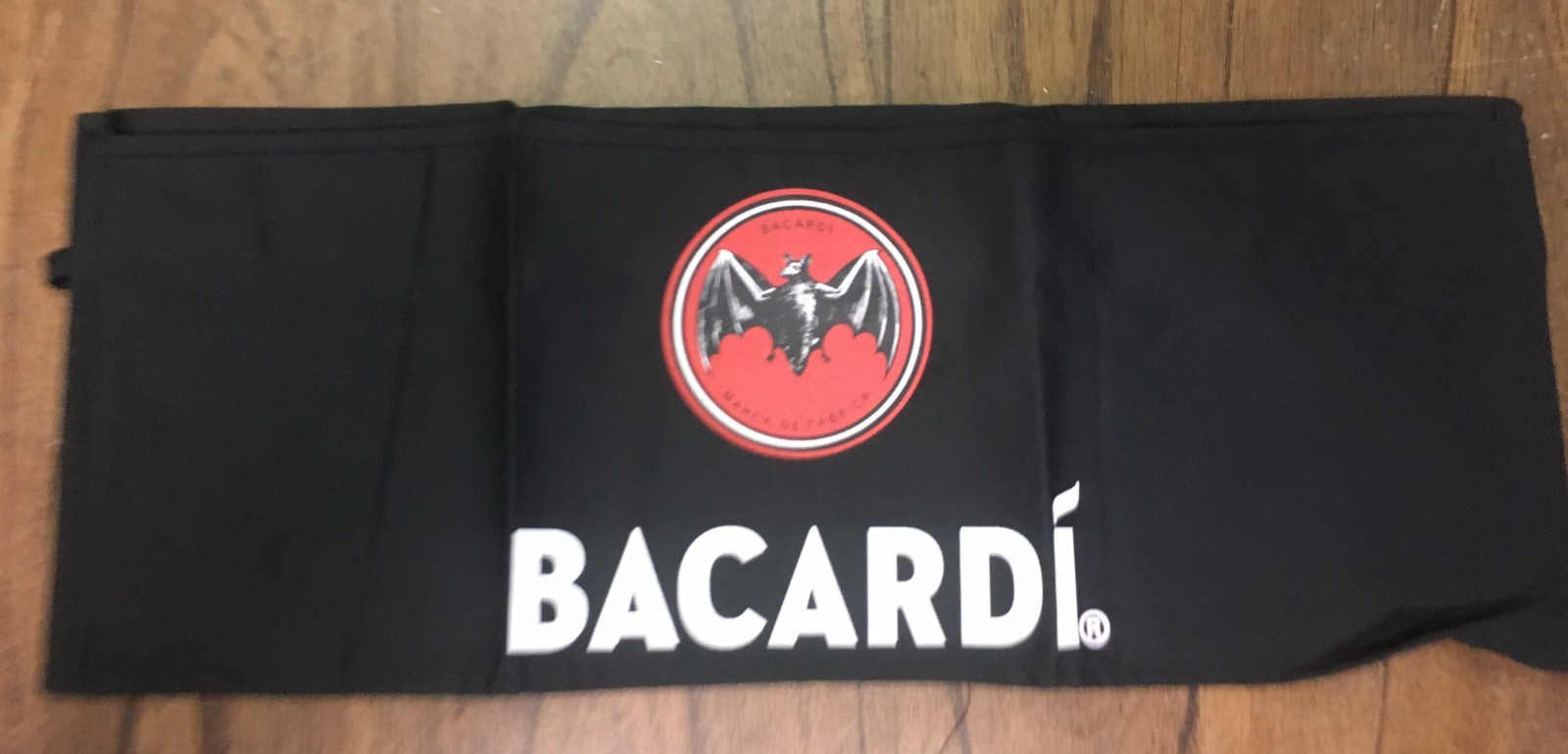 BACARDI Waist Apron with Pockets – Black Waitress Waiter Server Short – 3 pocket