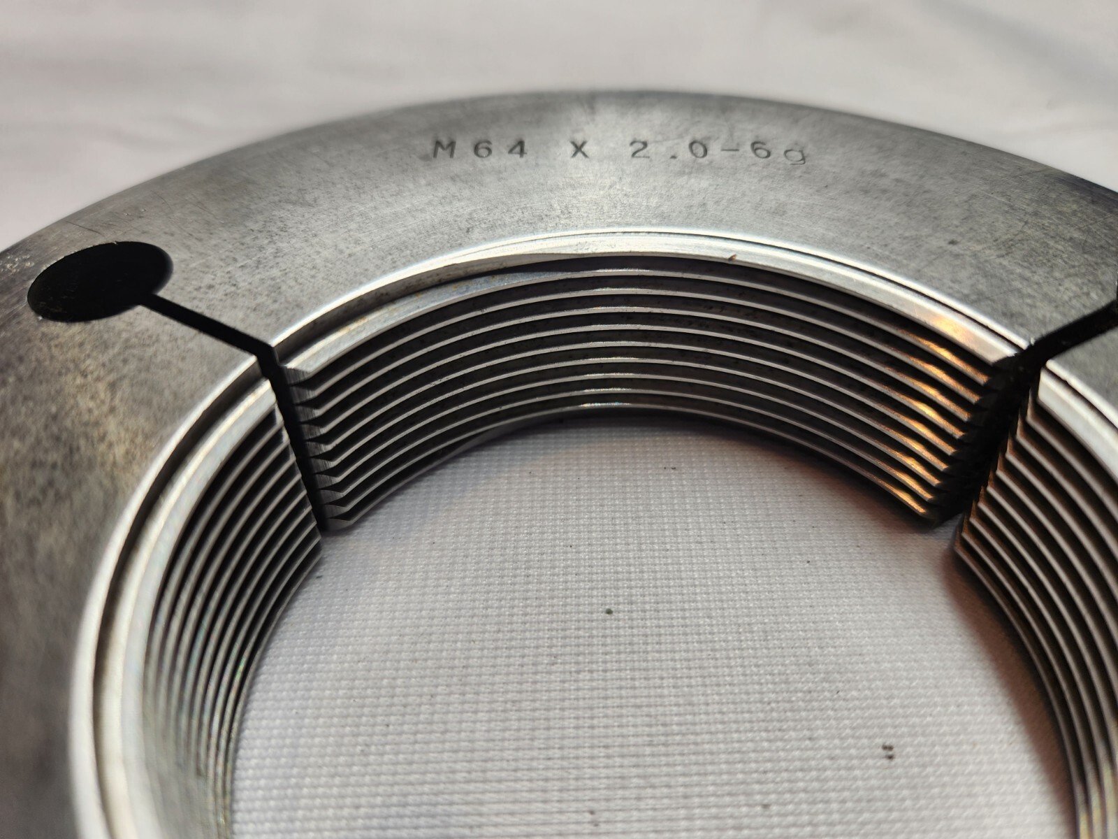 M64 X 2 6g METRIC GO Adjustable THREAD RING GAGE 64.0 2.0 GO P.D. 62.663