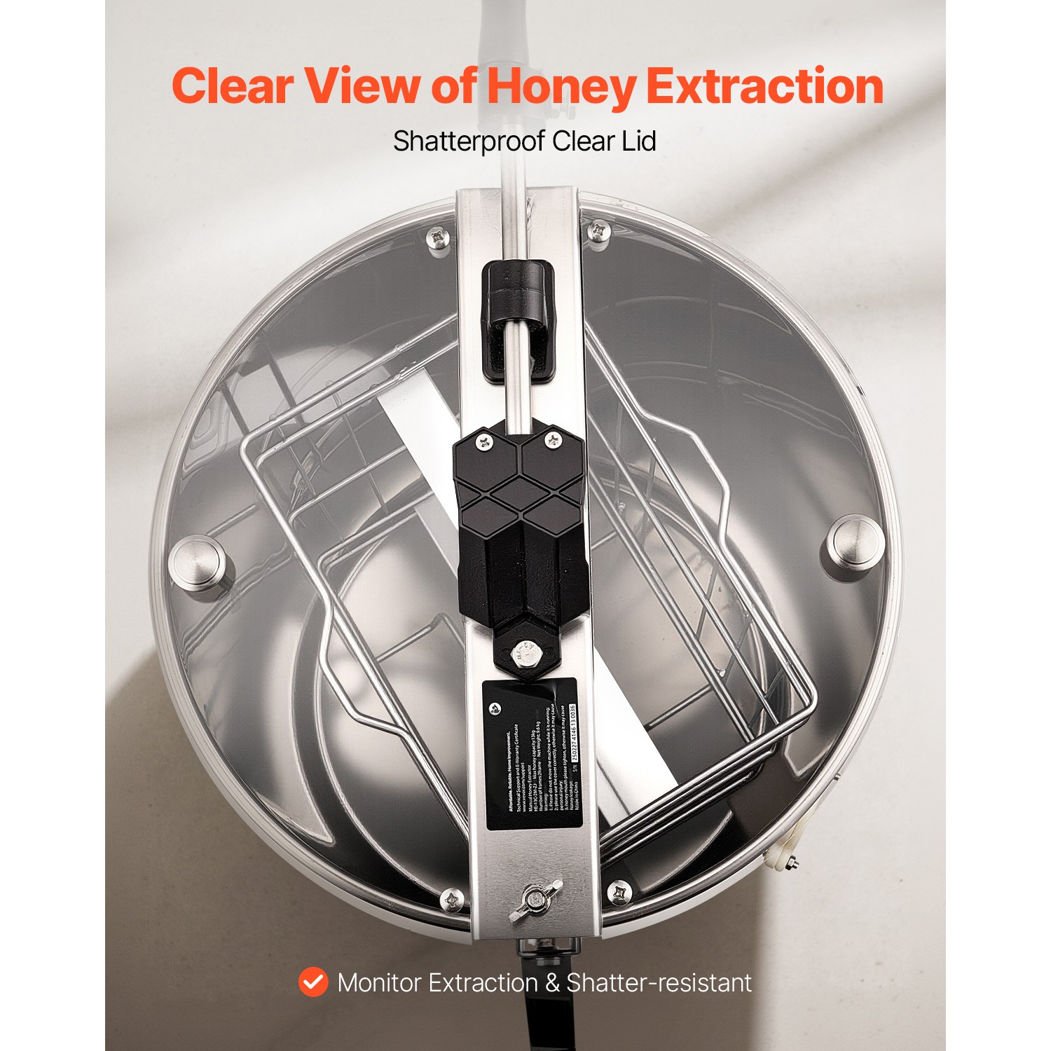 Manual Honey Extractor 2 Frame Beekeeping Honeycomb Spinner Stainless Steel