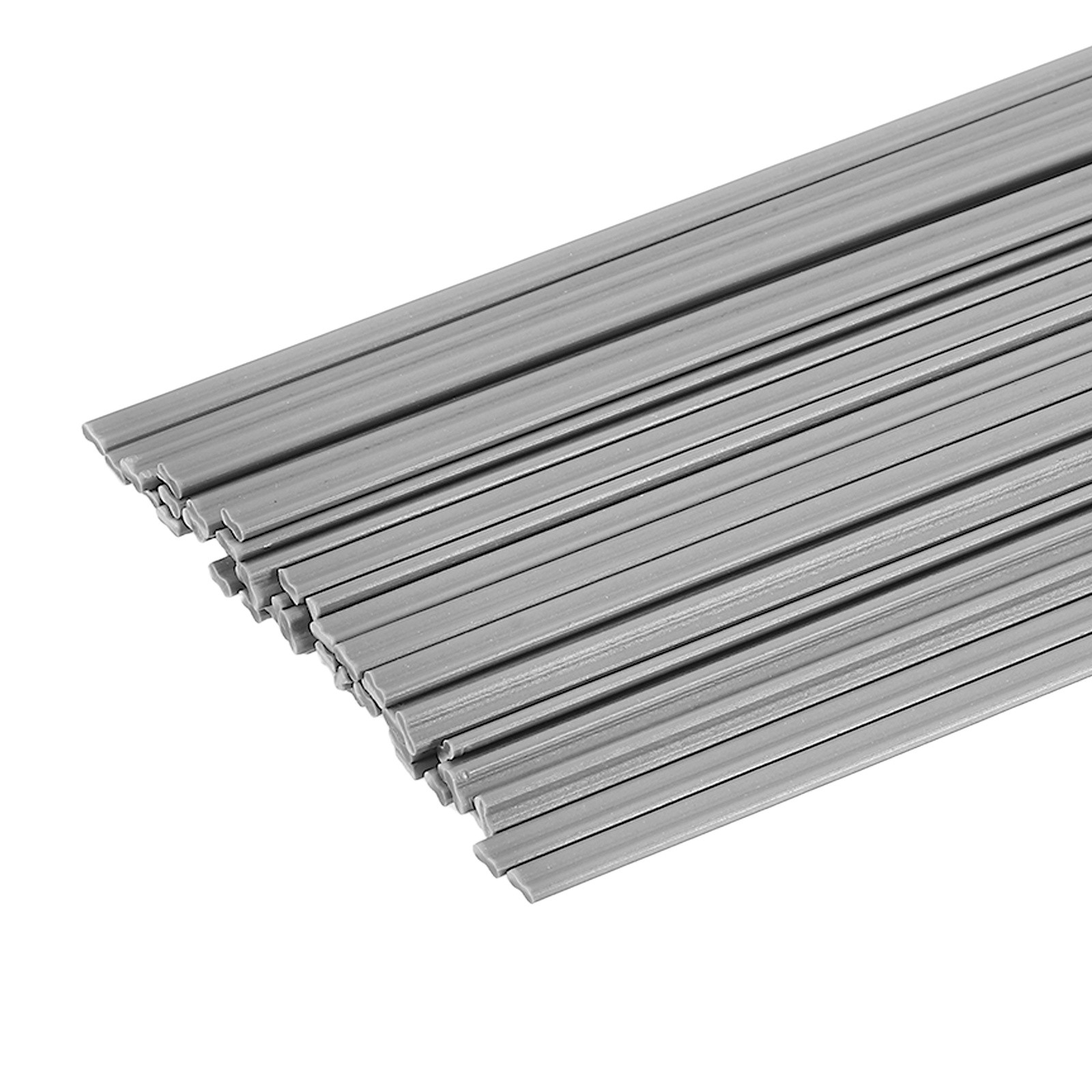 1set(50pcs) PVC Plastic Welding Rods 8inch Welding Strips Welder Rods, Gray