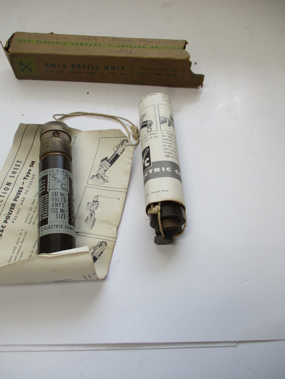 S&C, SM-4 REFILL UNITS 200E AMP MAX, LOT OF 2, VINTAGE 1960’S,