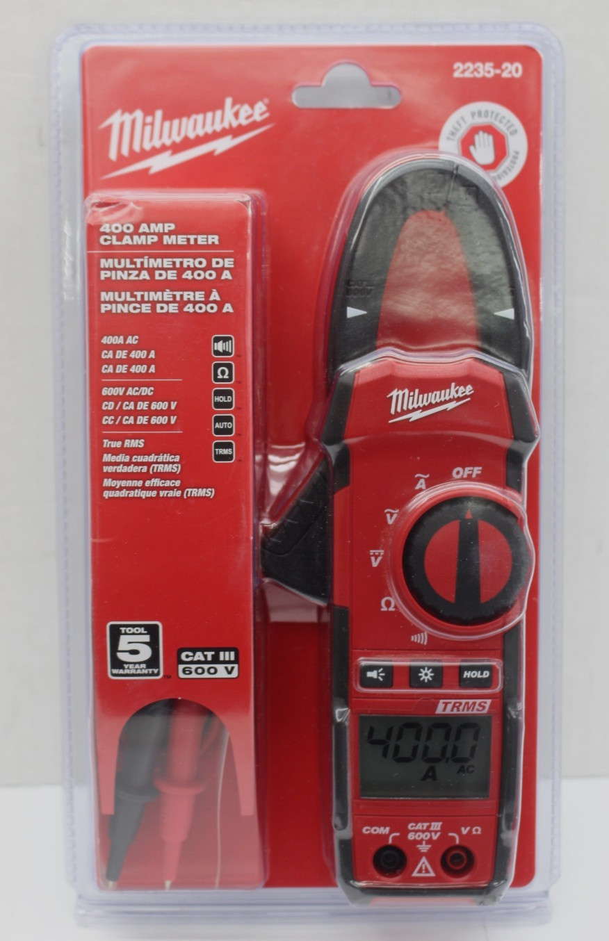 Milwaukee (2235-20) 400 Amp Clamp Meter Cat III 600 V (BRAND NEW)