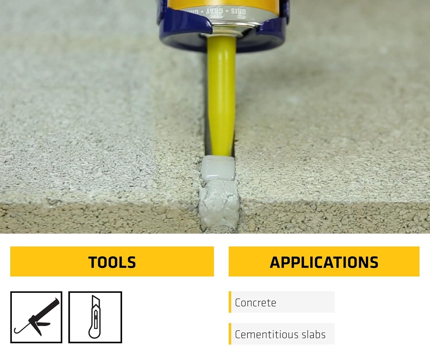 Flex Gray Polyurethane Self-Leveling Sealant – Cures Quickly, Paintable Finish