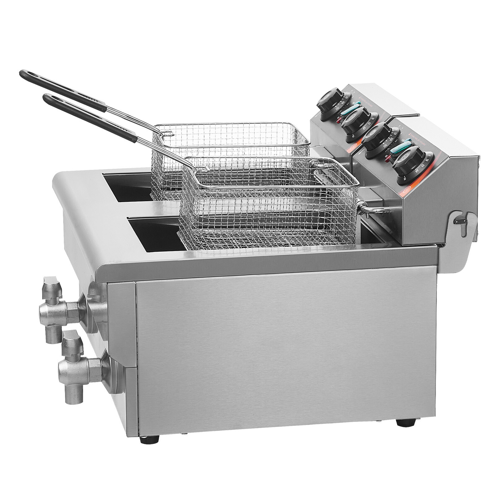 VEVOR 22L Electric Deep Fryer Dual Tank Commercial XL Fry Basket 3000 W