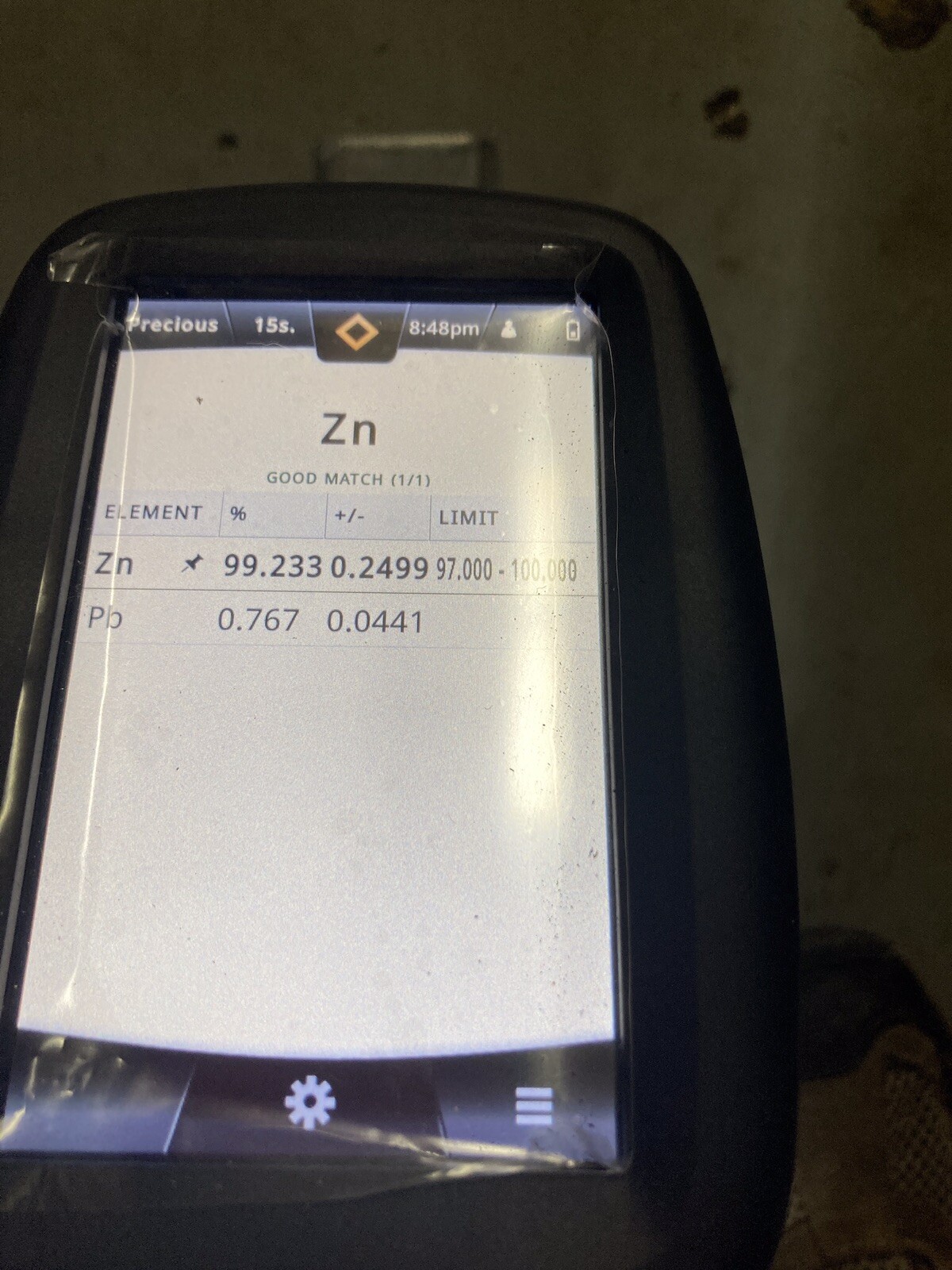 ZINC BAR 4 Lbs. Been Tested #910
