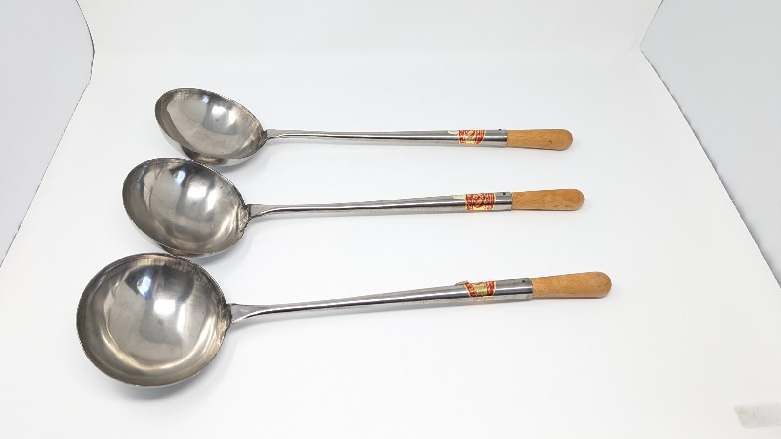 Commercial Grade Stainless Steel Wok Ladle Tool 18″ (Lot of 3)