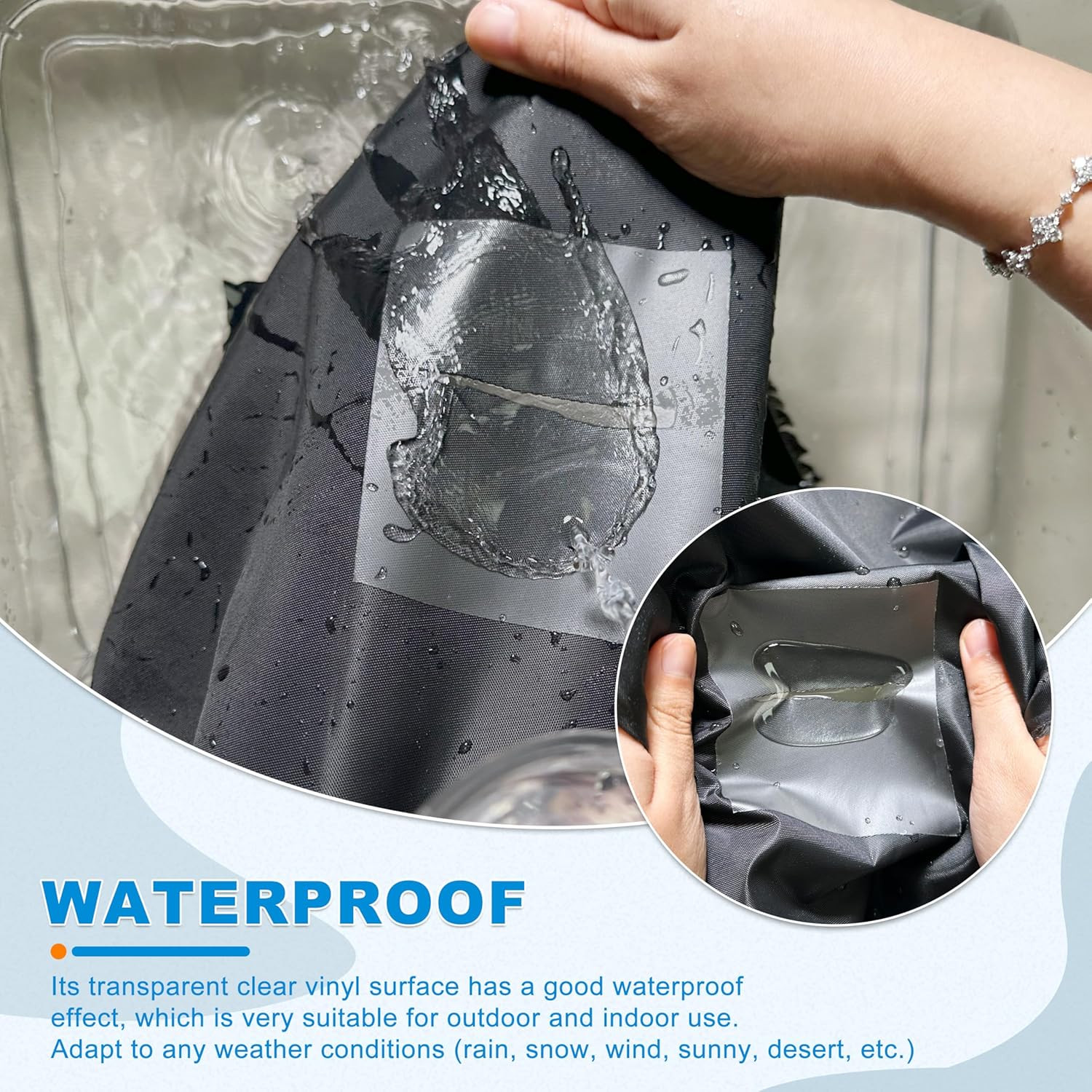 Waterproof Vinyl Repair Tape HeavyDuty 3.3in x 15ft for Boat Tents Tarps RV