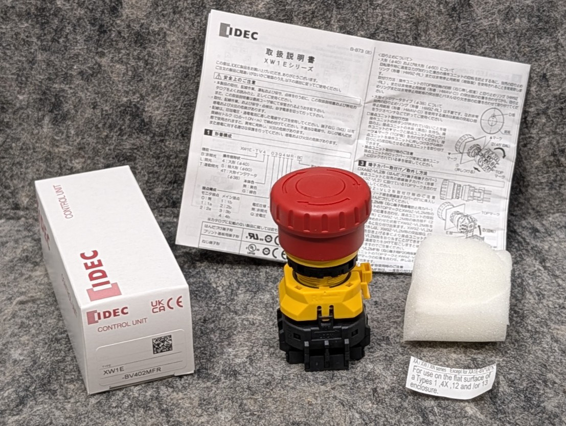 IDEC XW 22mm Estop XW1E-BV402MFR Emergency Stop Push Button 🔥New🔥