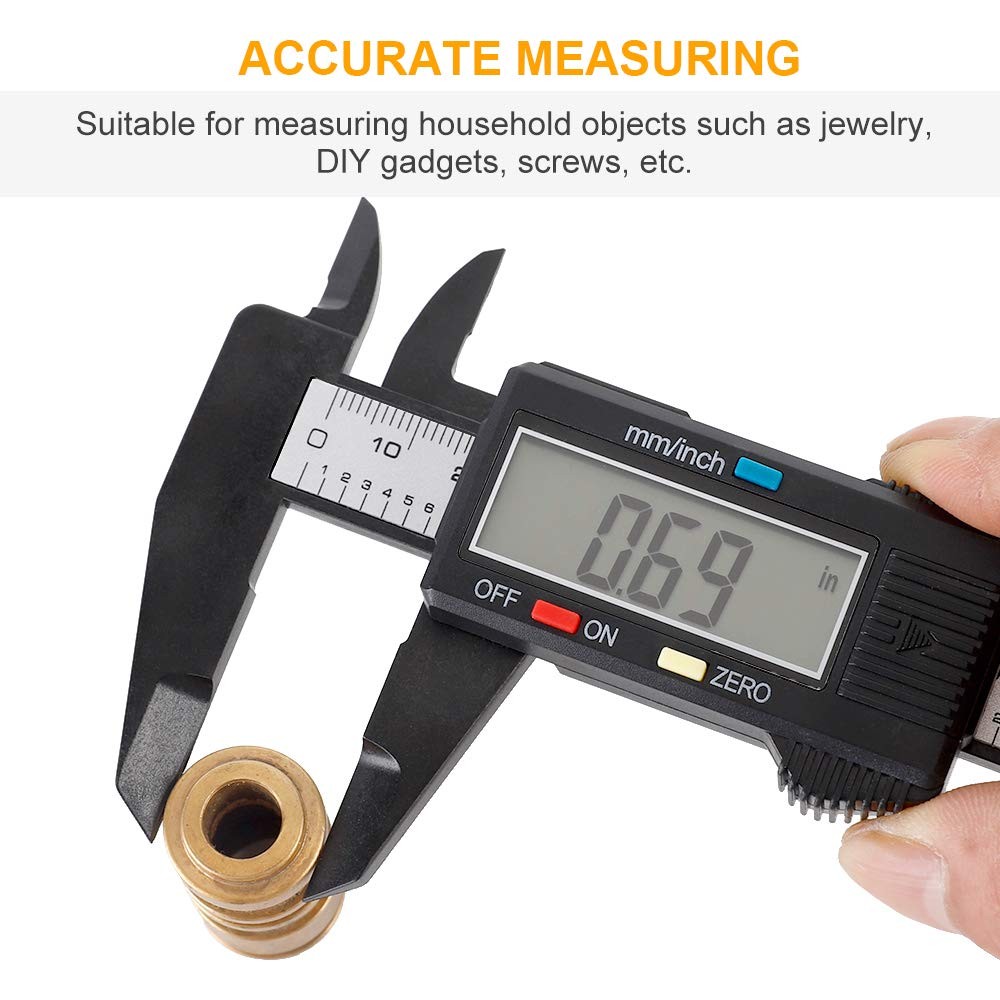Digital Caliper, 0-6 inches Caliper with Large LCD Screen, Auto – Off Feature,