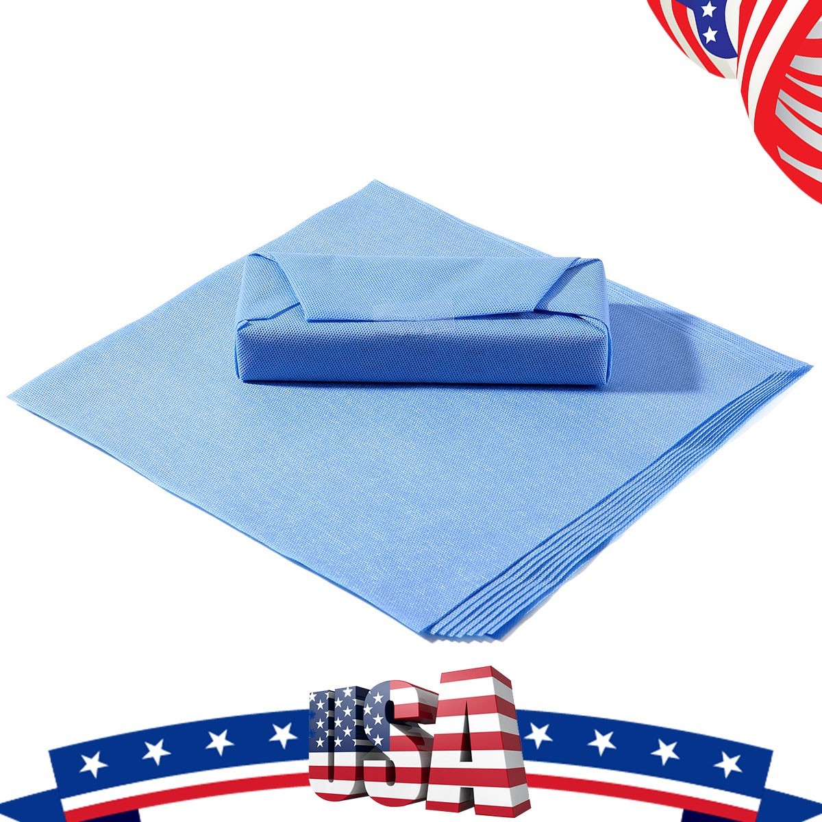 50pcs Sterilization Wrap Sheet Autoclave SMMS Non-Woven Wrap Sheets Crepe Paper