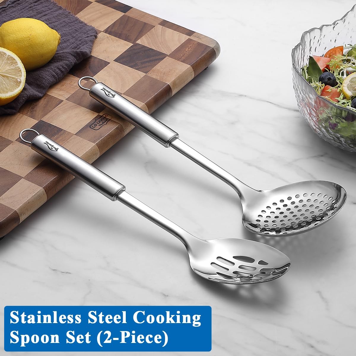 Berglander Kitchen Skimmer 13 Inches (Each Utensil), Stainless Steel Silver