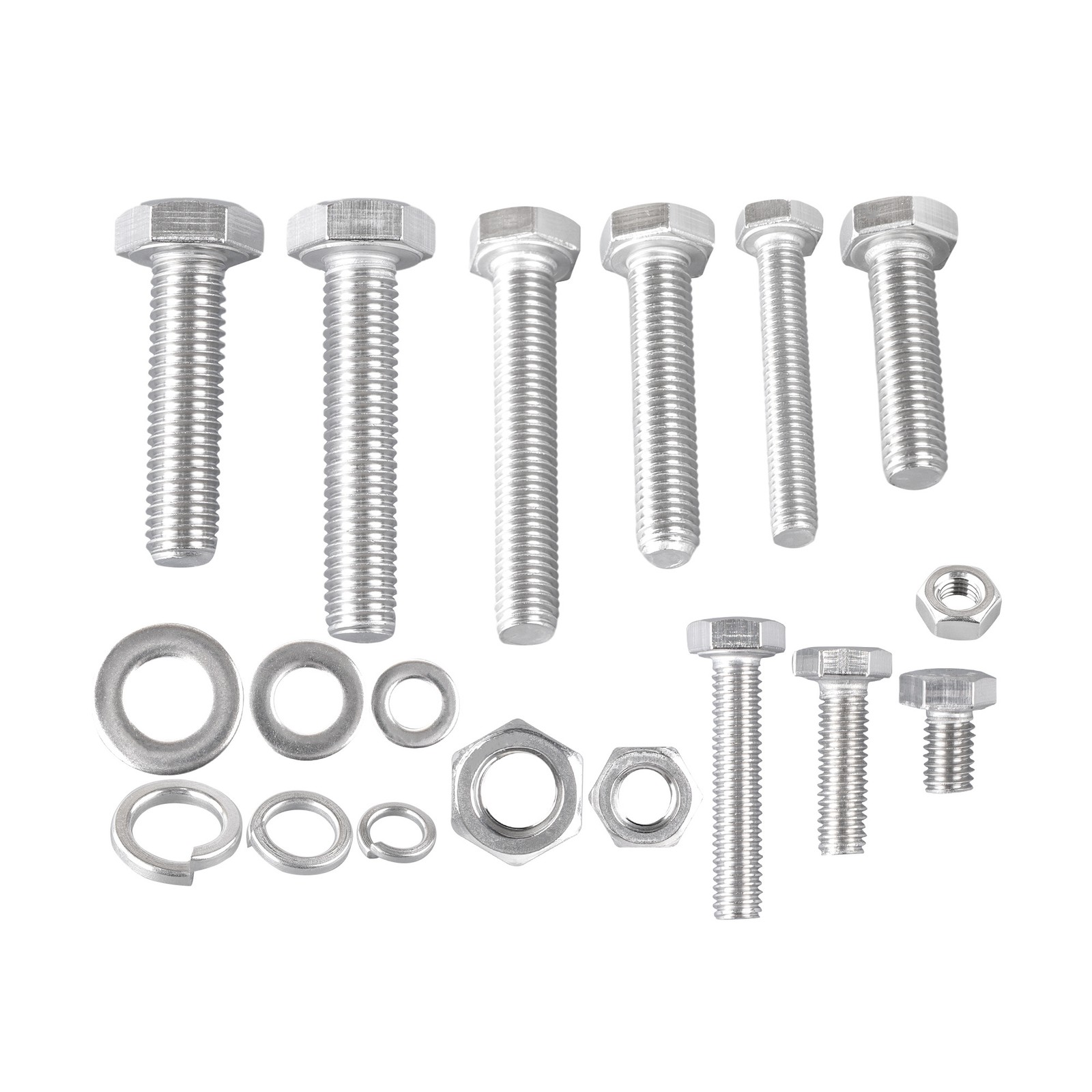 236pcs M6 M8 M10 Heavy Duty Bolts and Nuts Assortment Kit 304 Stainless Steel