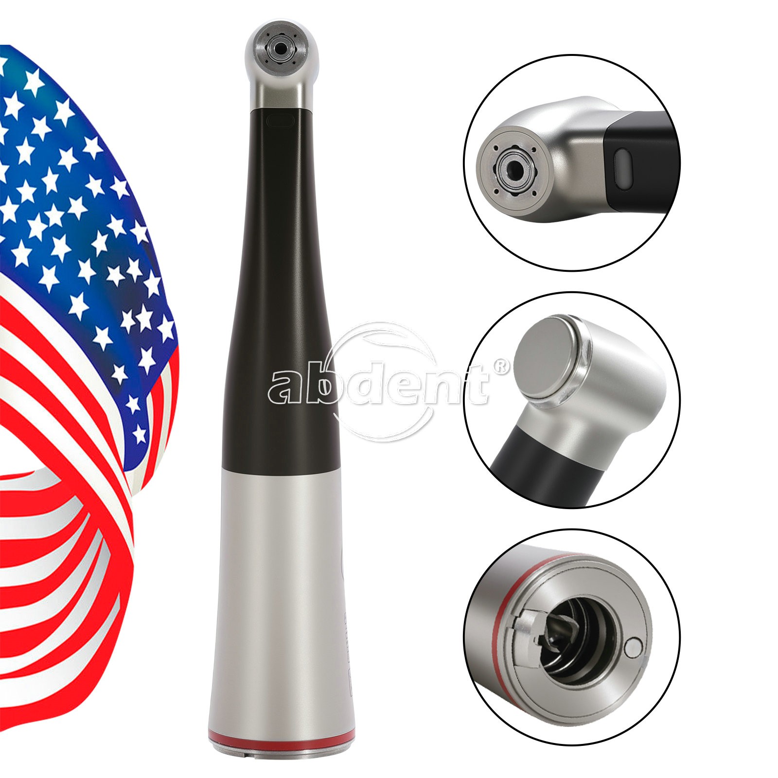 Abdent Dental 1:5 Handpiece LED Fiber Optic Increasing Contra Angle CE FDA