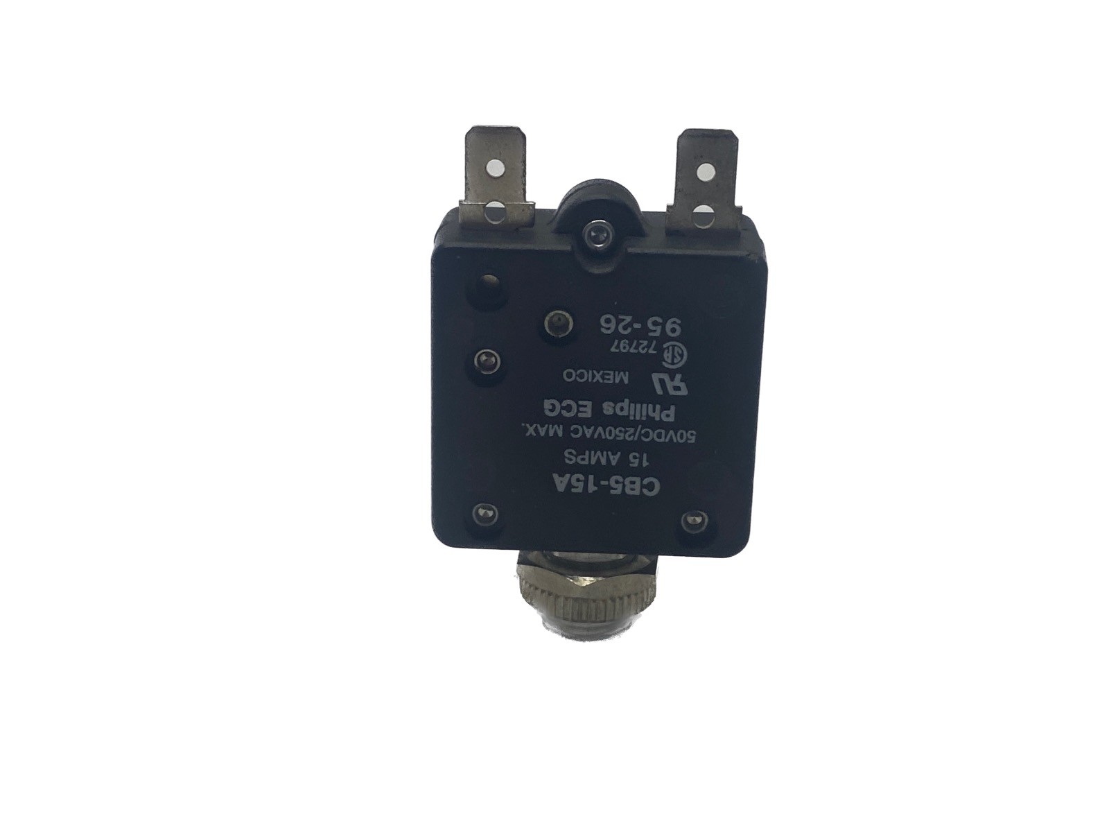 NEW OLD STOCK Philips ECG 50VDC 250VAC Max 15 Amps Circuit Breaker CB5-15A