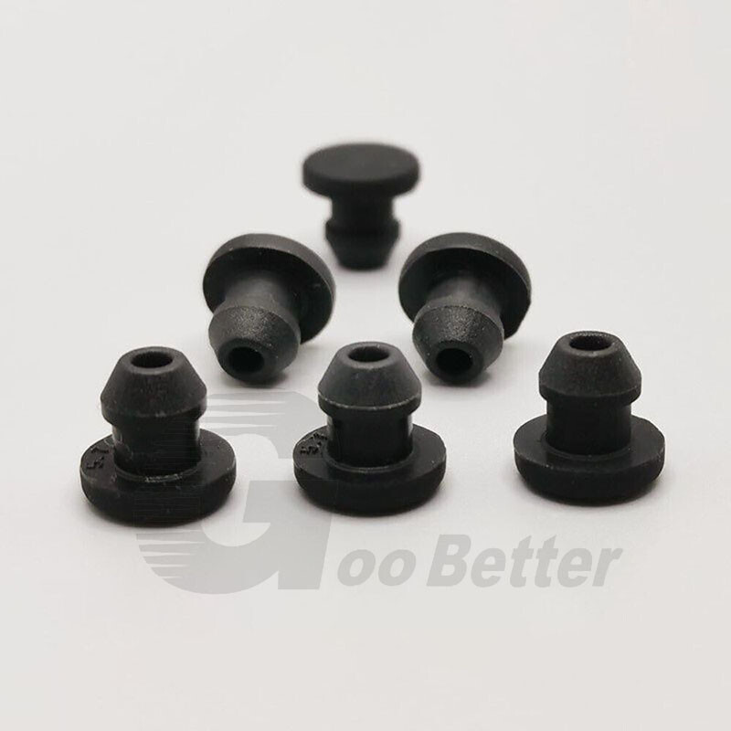 Snap-on Hole Plug Black Silicone Rubber Blanking Seal Plugs 2.5mm-50.6mm