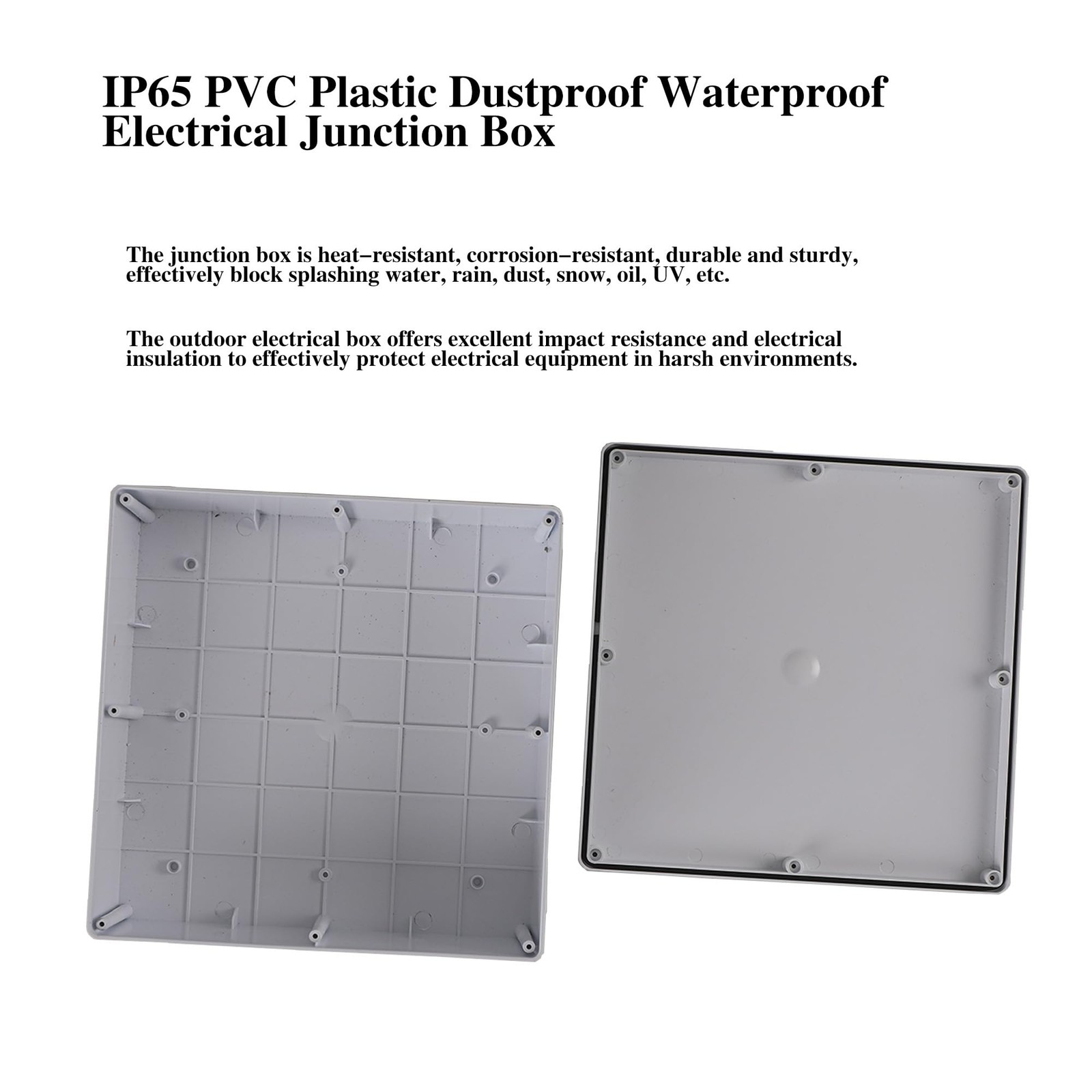 Junction Boxes-12″ x 12″ x 4″ IP65 Plastic Dustproof Waterproof Electrical Bo