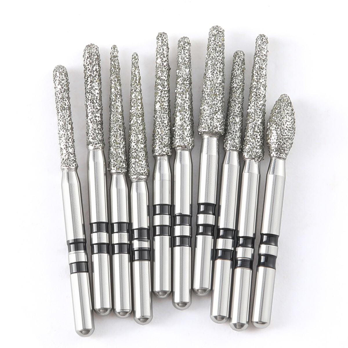 AZDENT Dental Diamond Zirconia Cutting Burs for High Speed Handpiece FG 1.6mm