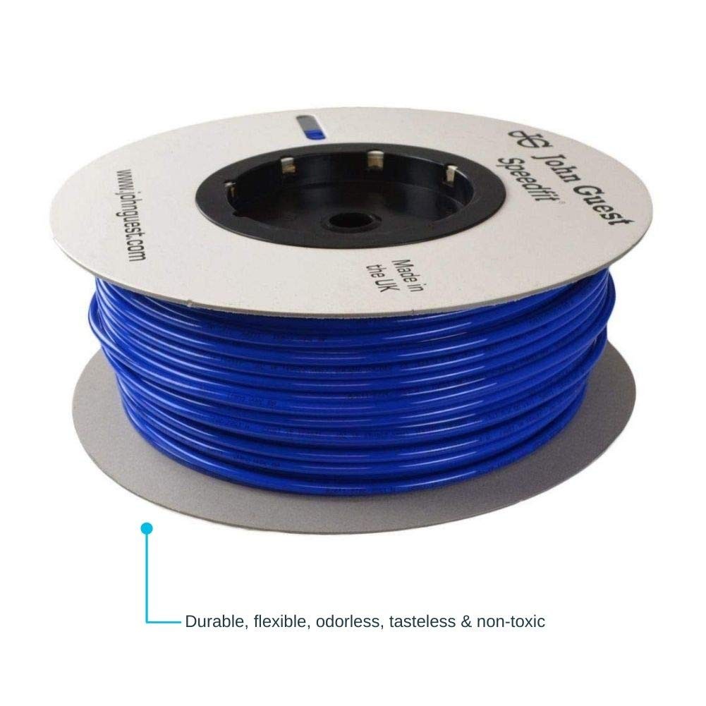 John Guest 3/8 Inch x 25 Feet LLDPE Tubing, Flexible Water Tubing for Plumbing,