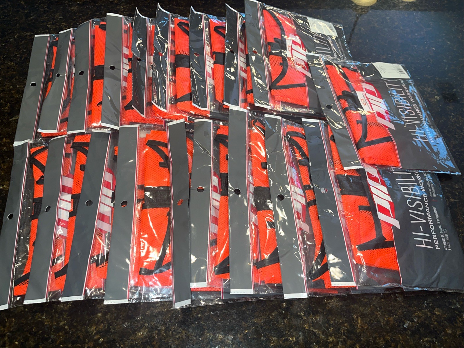 19 NEW PIP Hi-Visibility Orange Safety Vest, Mesh, One Size NON-ANSI 300-0800-OR