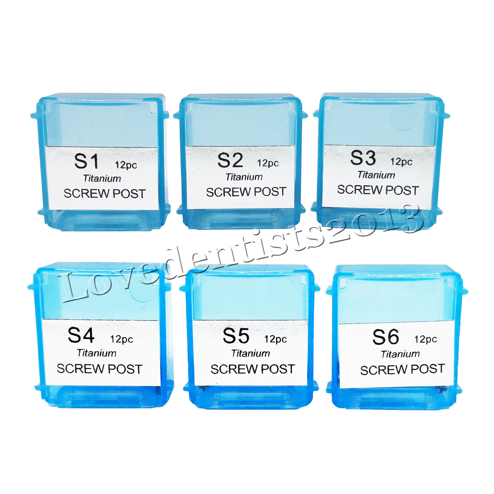 12Pcs/Box Dental Screw Posts Endodontic Gold Plated Conical Kits Refill All Size