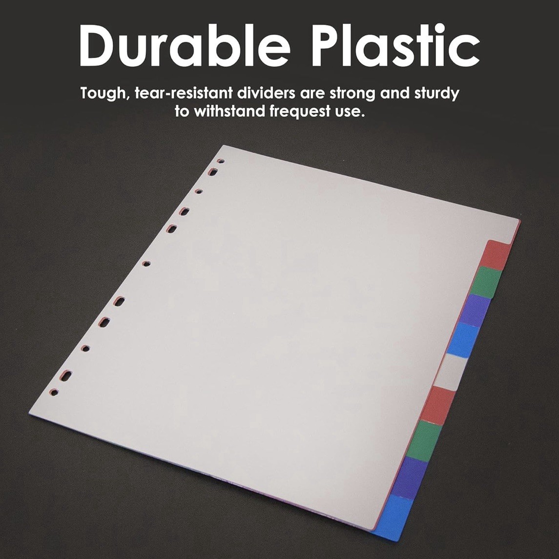 Bazic Products Binder Dividers, 10 Color Tabs, 8.5 x 11 in. (4 PACK)