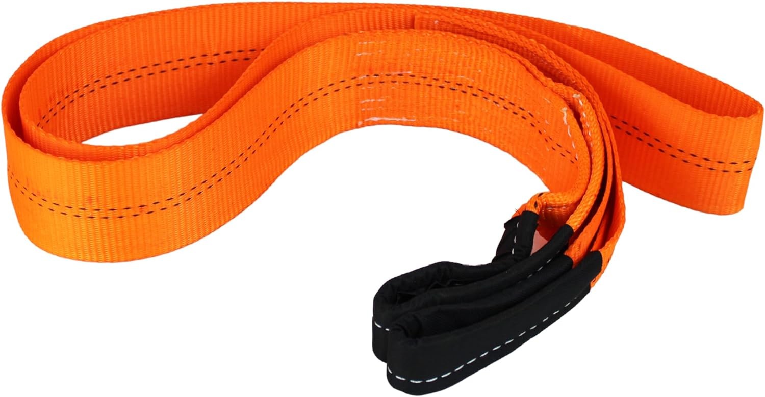HFS (R) Tree Saver, Winch Strap, Tow Strap 30,000 Pound Capacity (3X8FT, Orange)