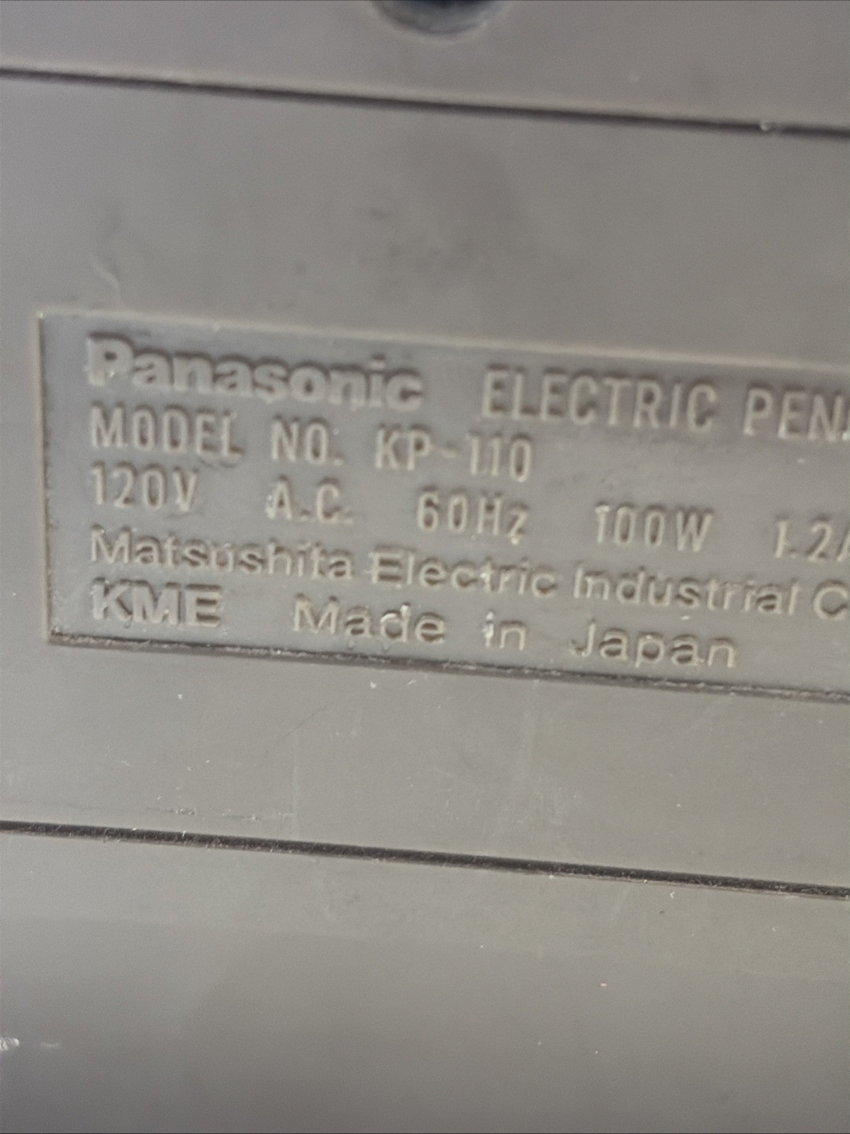 Panasonic KP-110 Auto-Stop Electric Pencil Sharpener Made In Japan Works