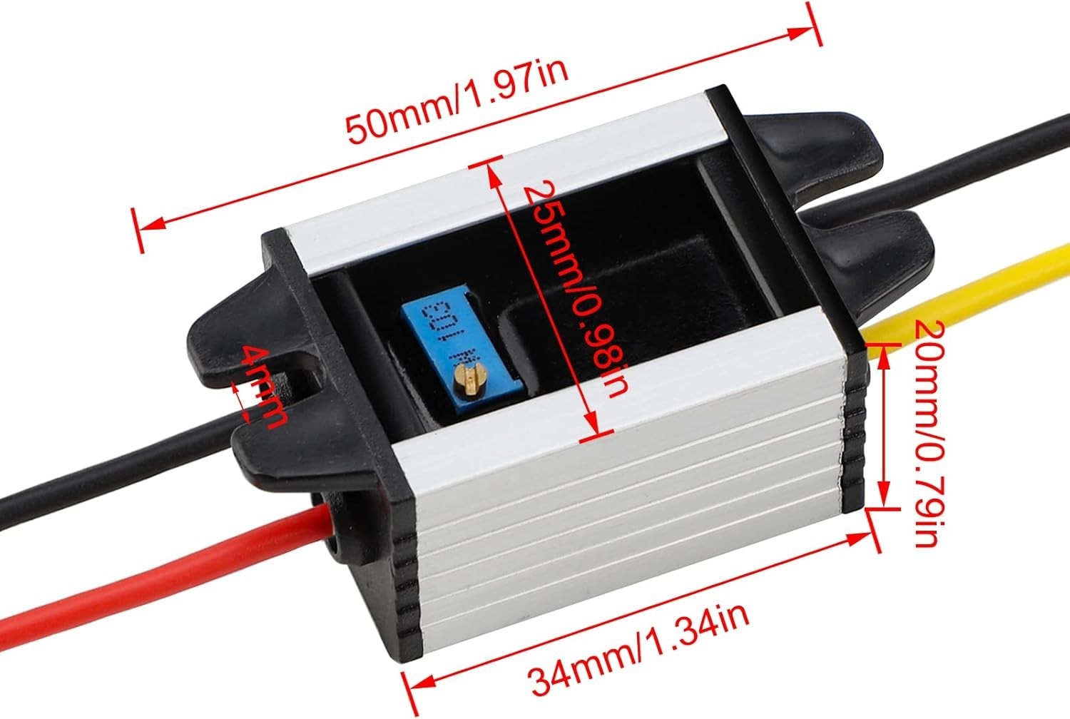 5V DC Converter, 2pcs Waterproof DC Buck Converter 8V-22V 12 V Step Down to 3…