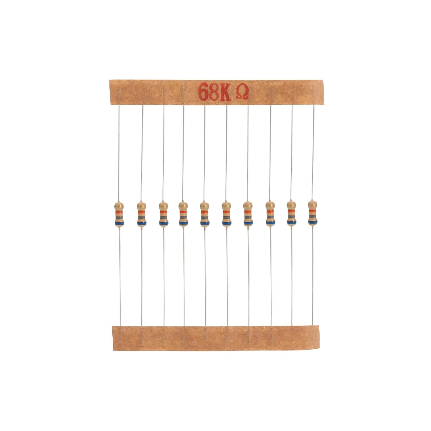 Resistor Assortment Kit – 50 Values, 1/4W 0 to 10M Carbon Film Resistors, 500 Pc