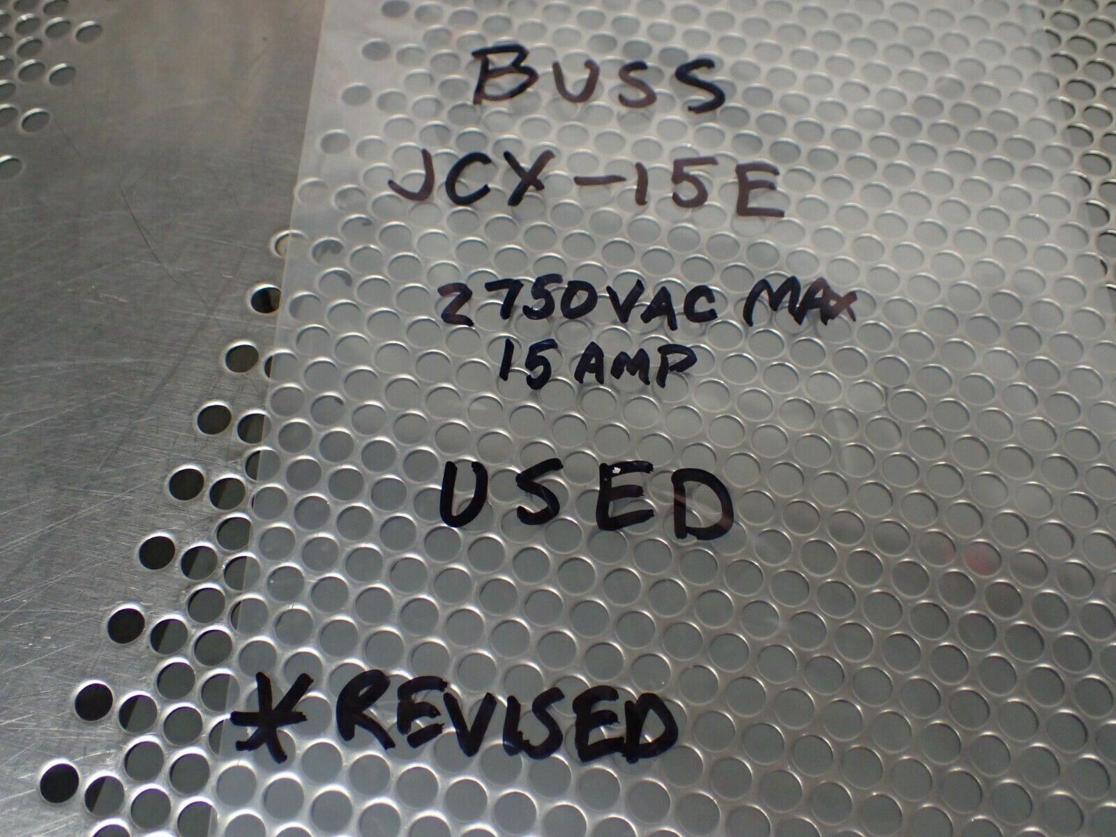 Buss JCX-15E Fuse 2750VAC (Max) 15A 60Hz Used With Warranty See All Pictures
