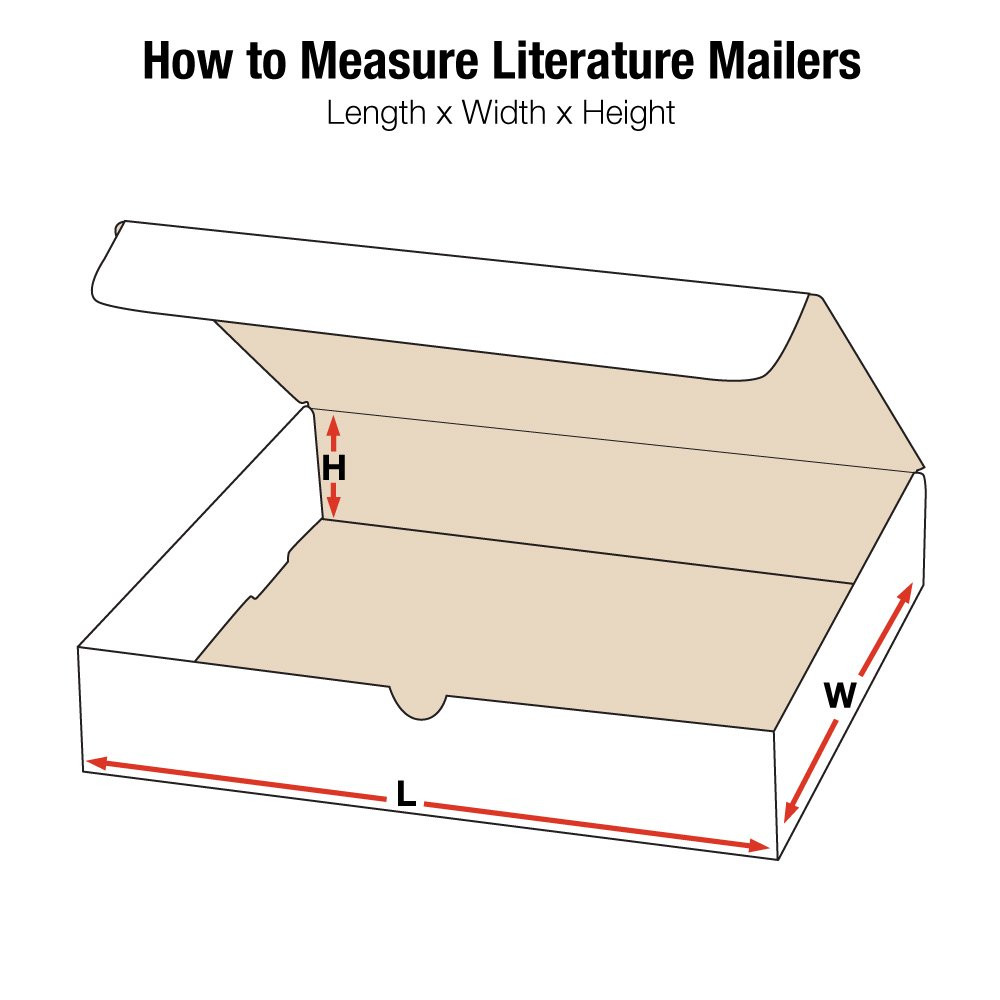 White Literature Mailing Boxes, 14 1/8 X 8 3/4 X 2 Inches, Pack of 50, Crush-Pro