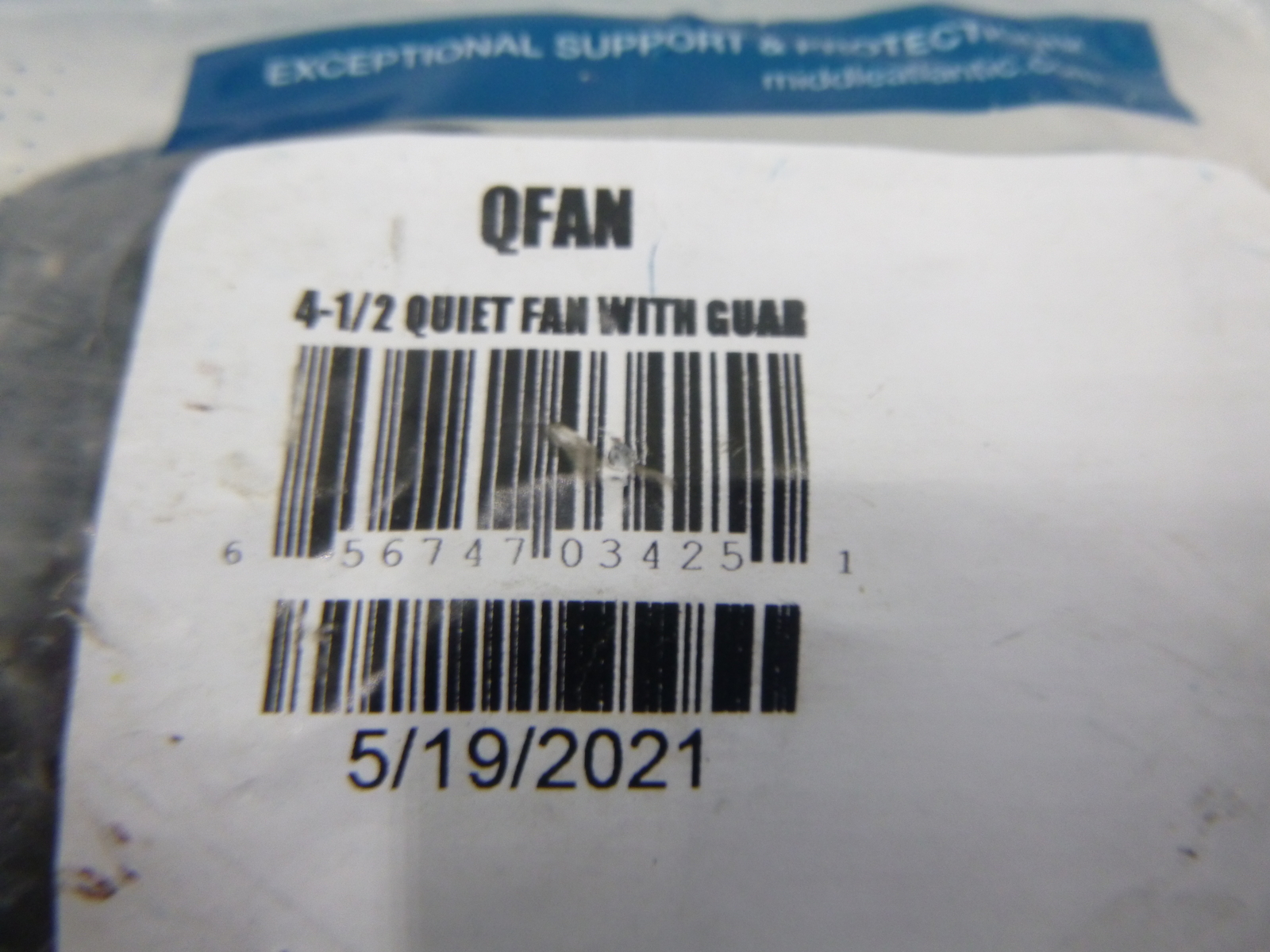 Middle Atlantic 4 1/2″ Quite Fan with Guard QFAN
