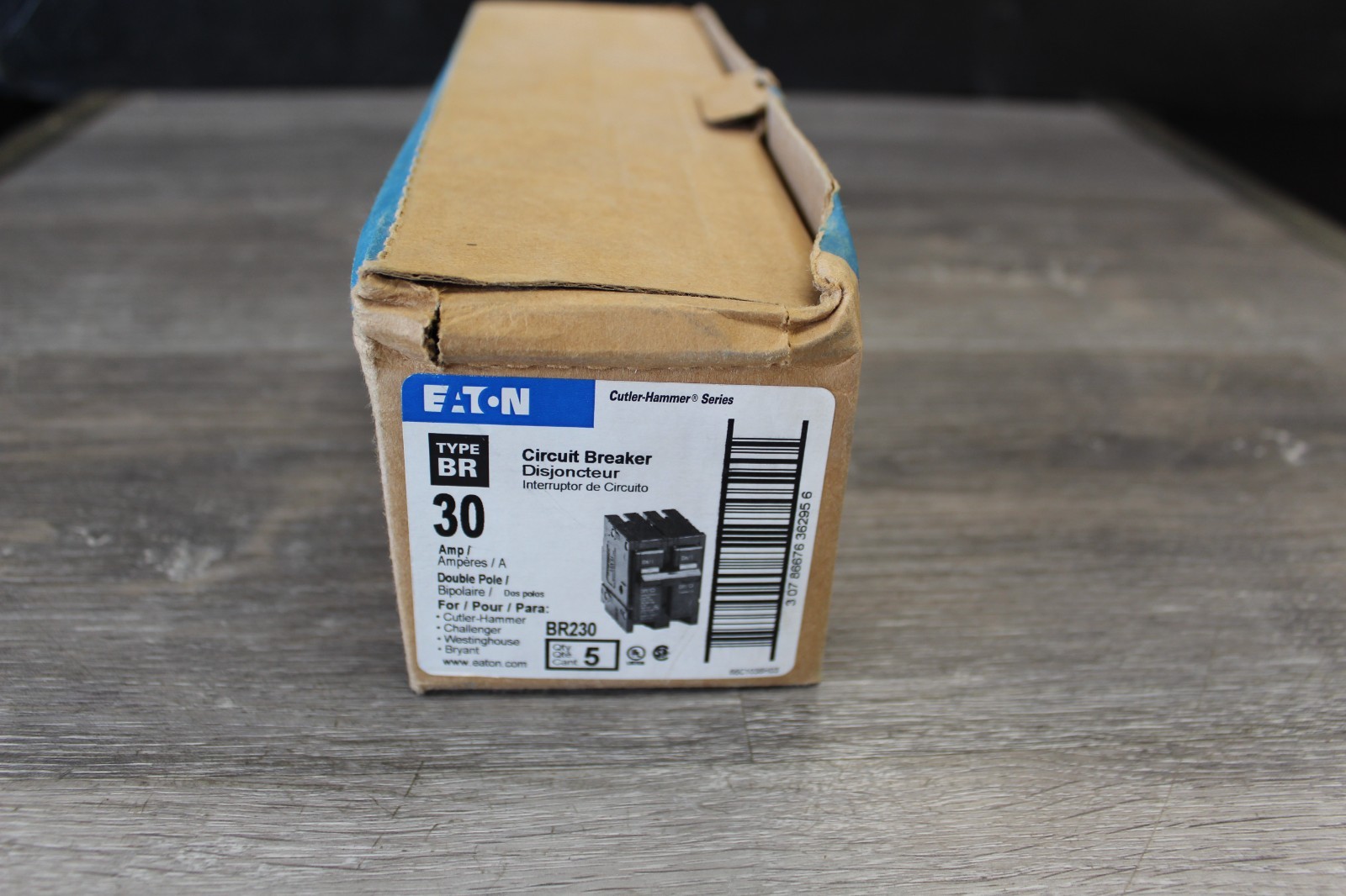 (5) EATON BR230 Circuit Breakers 30 AMP 2 Pole Type BR – PACK OF 5 NEW
